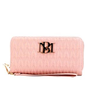 Badgley Mischka Quilted Zip Around Wallet/Wristlet